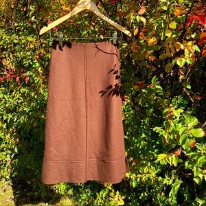 Vintage Felt Brown Skirt